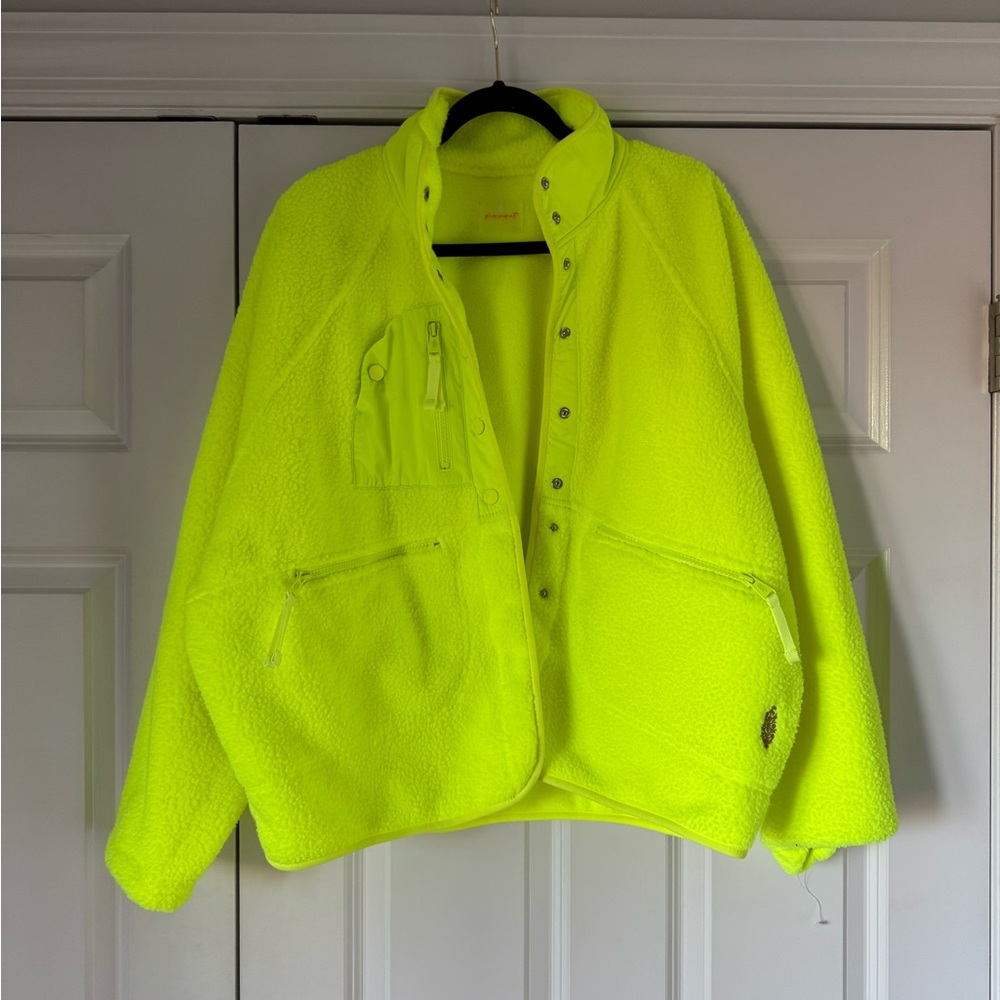 FP Movement by Free People Neon Yellow Fleece Jacket